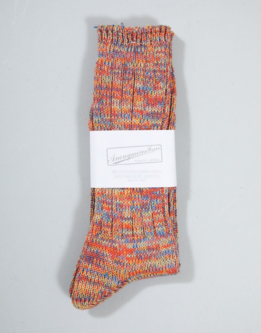 Anonymous Ism 5 Colour Mix Socks Orange