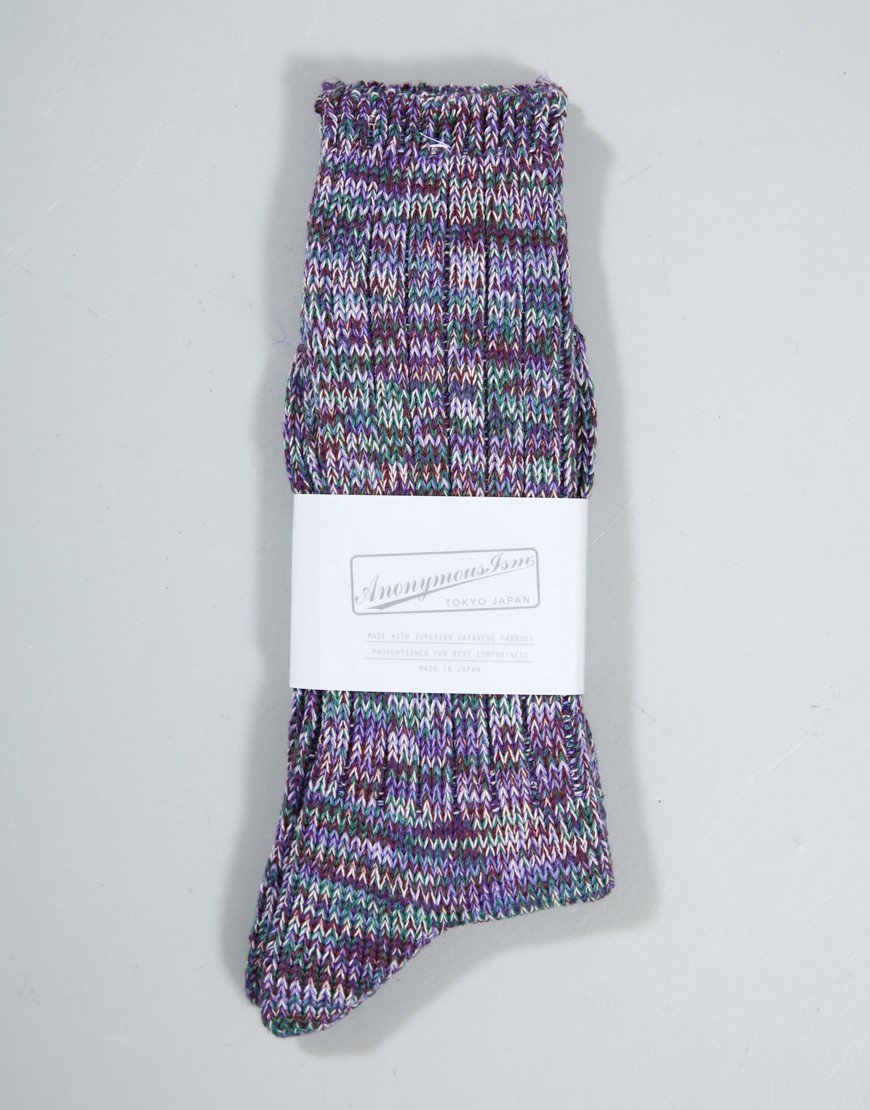 Anonymous Ism 5 Colour Mix Socks Purple