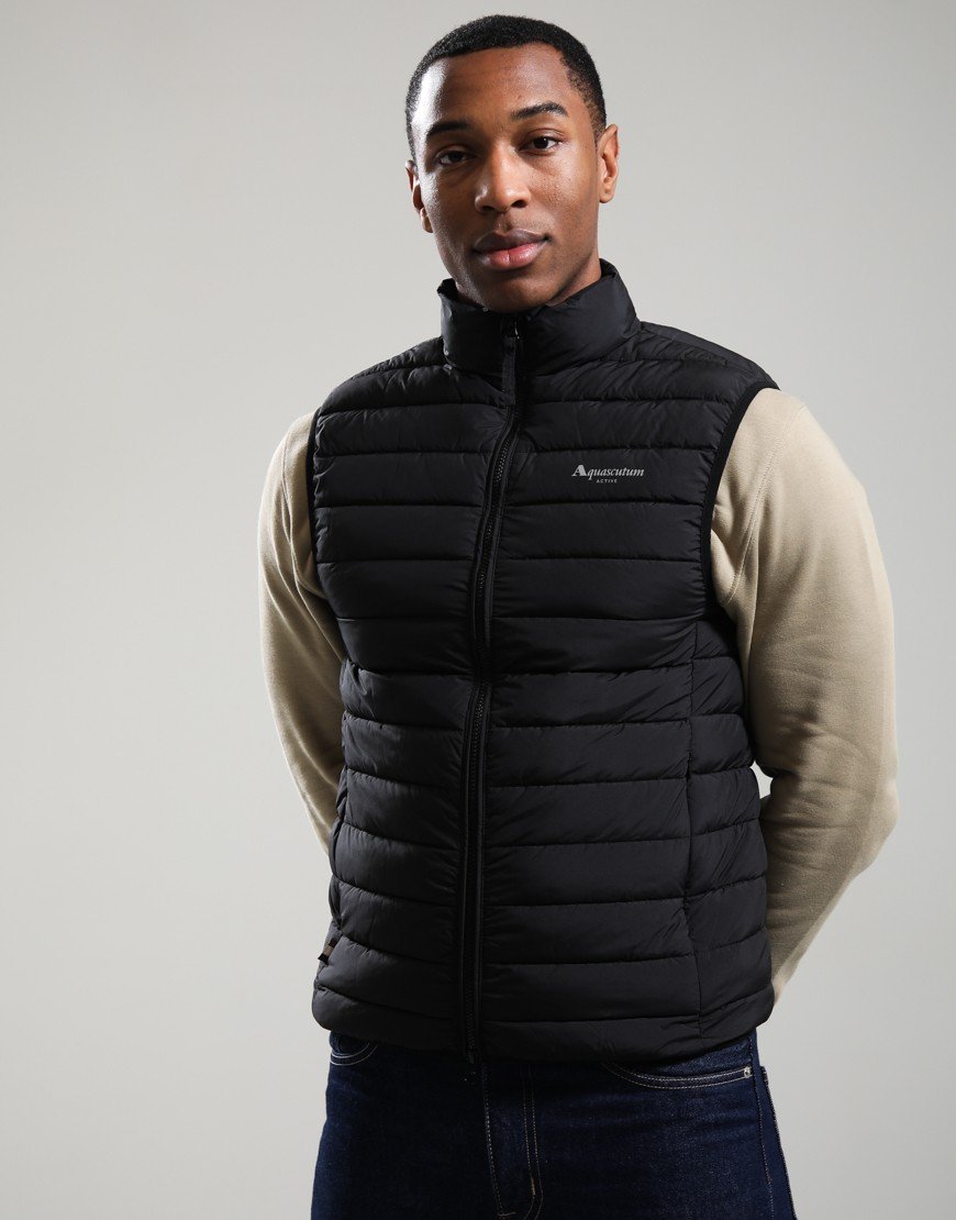 Aquascutum Active Vest 100 GSM Black