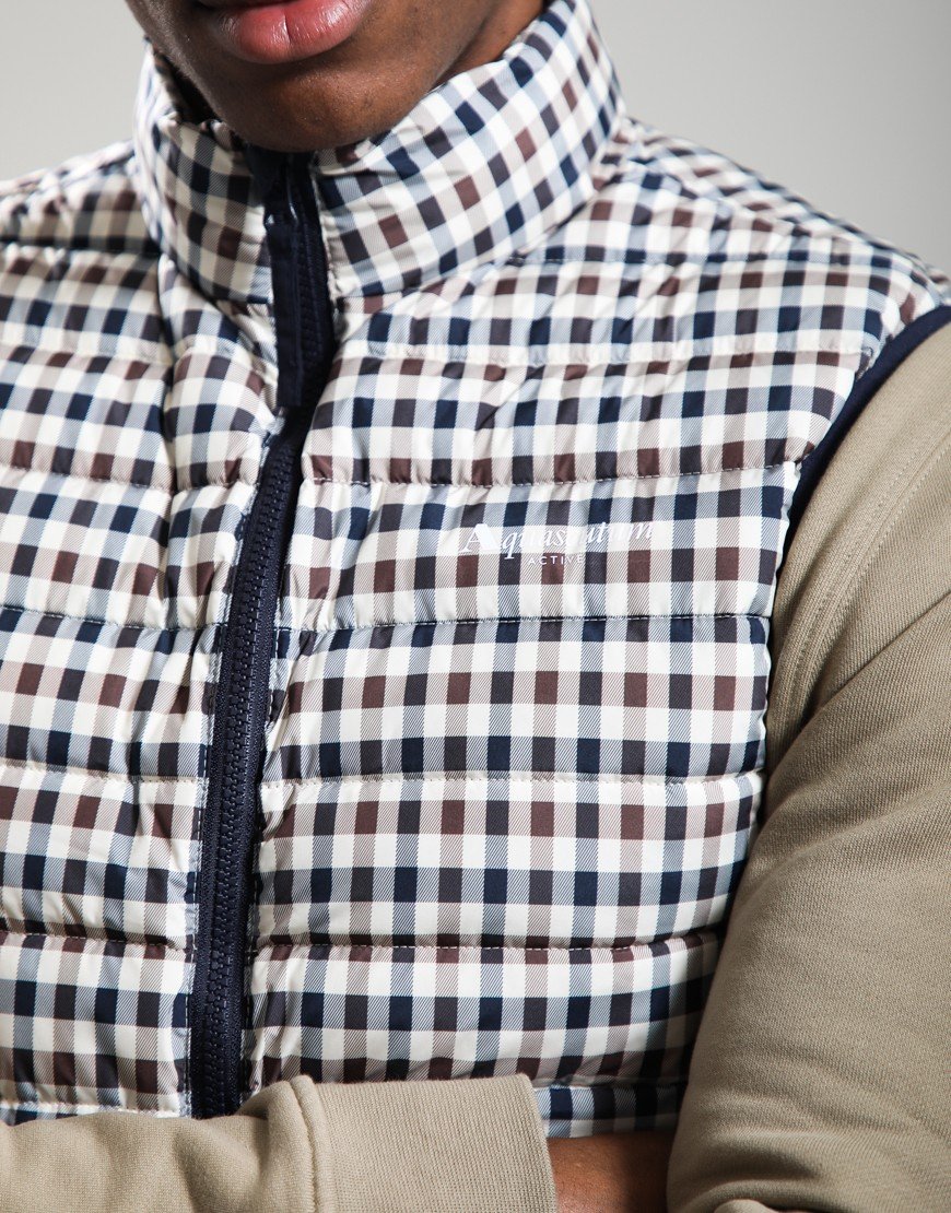 Aquascutum Active Vest 100 GSM Club Check