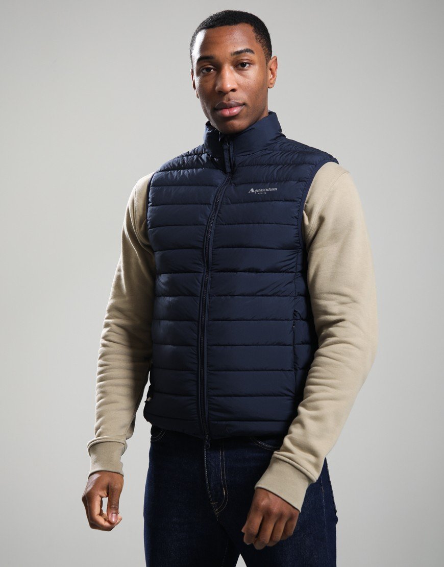 Aquascutum Active Vest 100 GSM Navy