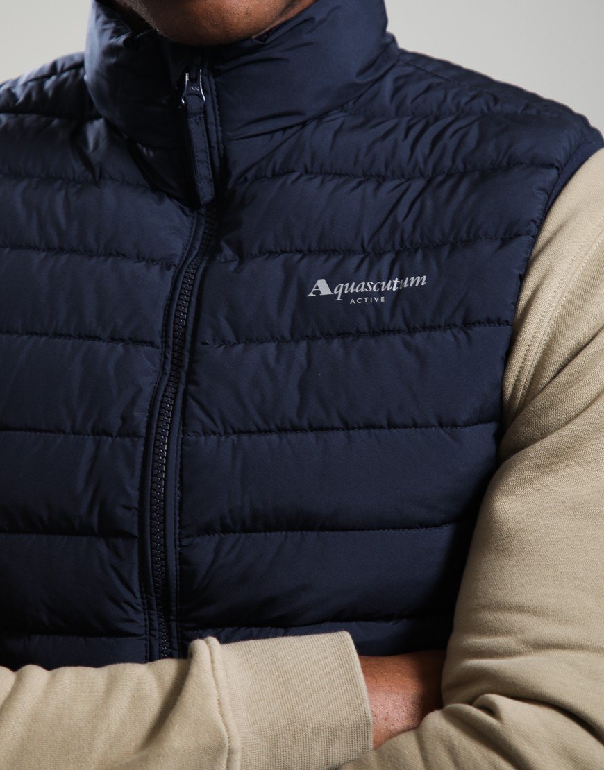 Aquascutum Active Vest 100 GSM Navy