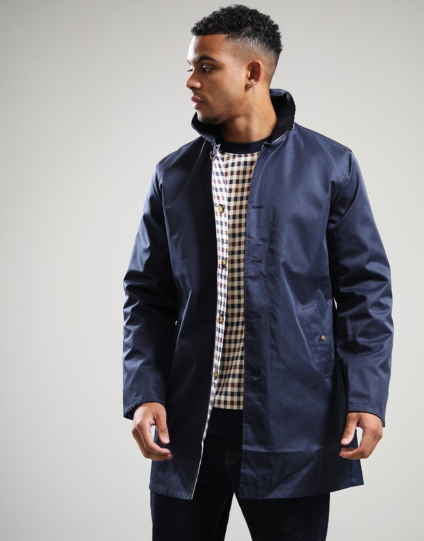 Aquascutum Archival Reversible Mid Jacket Navy Aquascutum Archival Reversible Mid Jacket Navy