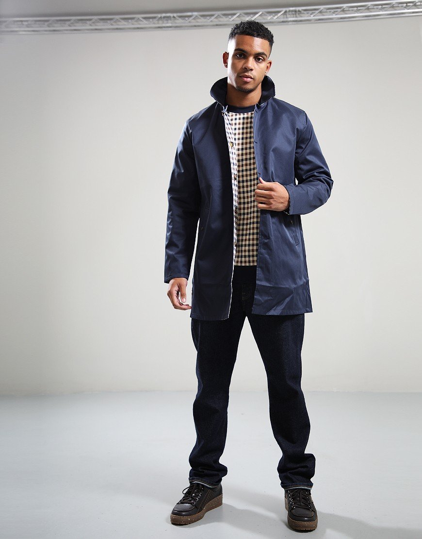 Aquascutum Archival Reversible Mid Jacket Navy Aquascutum Archival Reversible Mid Jacket Navy