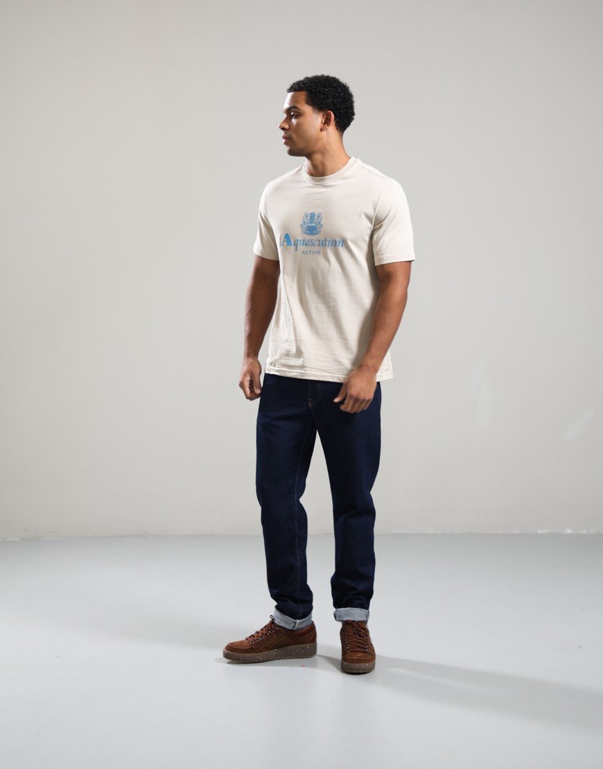 Aquascutum Big Logo T-Shirt Beige