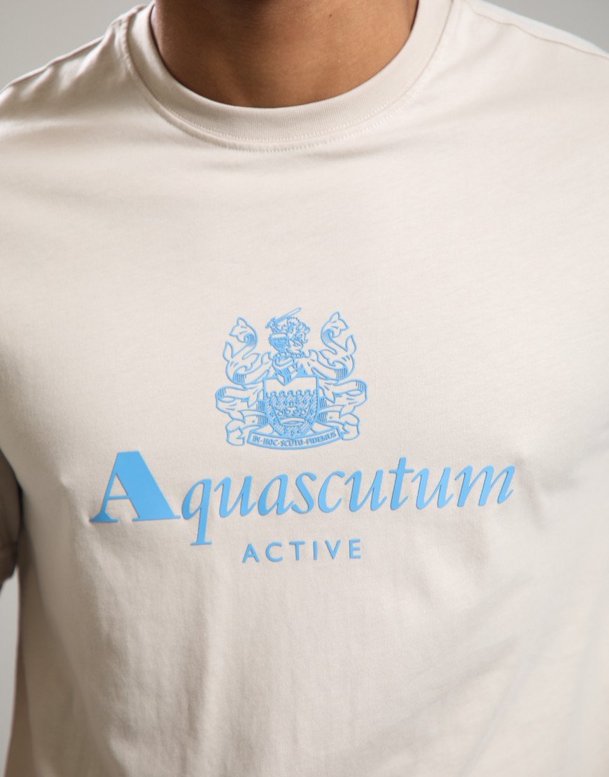 Aquascutum Big Logo T-Shirt Beige