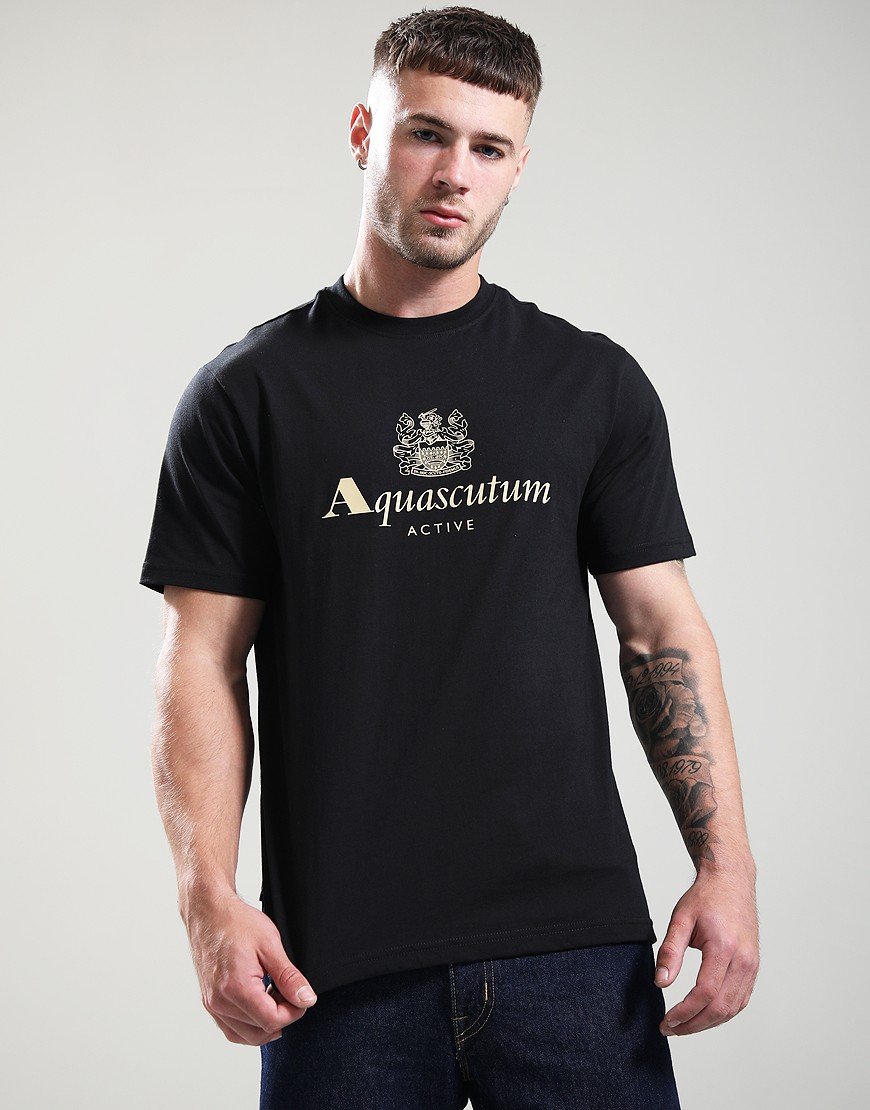 Aquascutum Big Logo T-Shirt Black