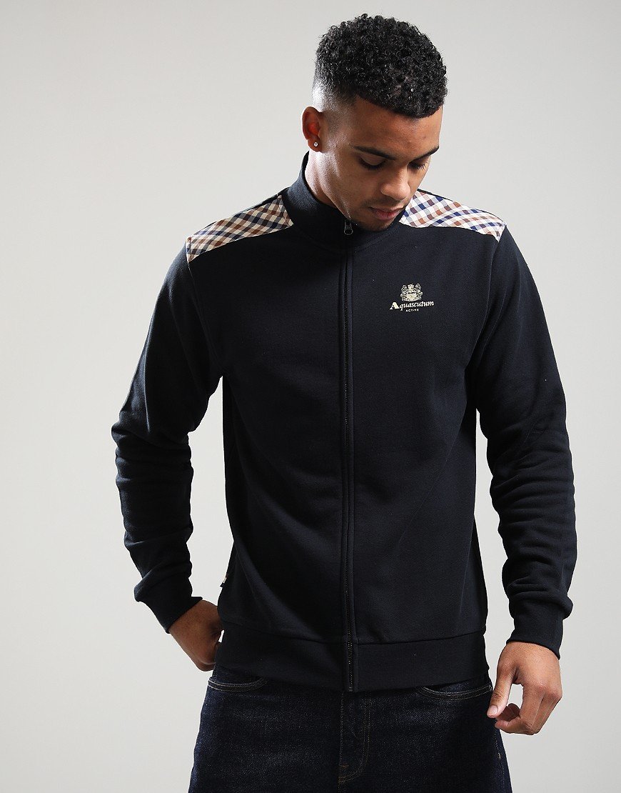 Aquascutum CC Shoulders Full Zip Sweat Black