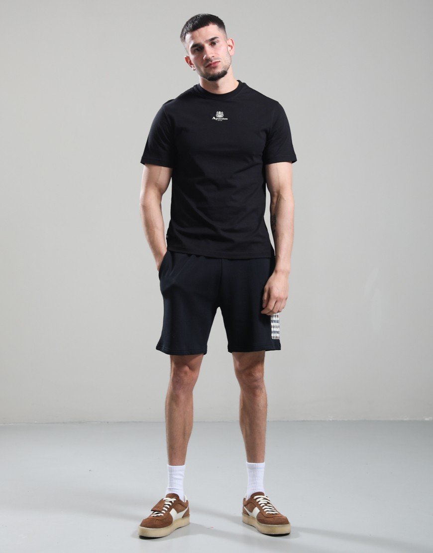 Aquascutum Central Small Logo T-Shirt Black