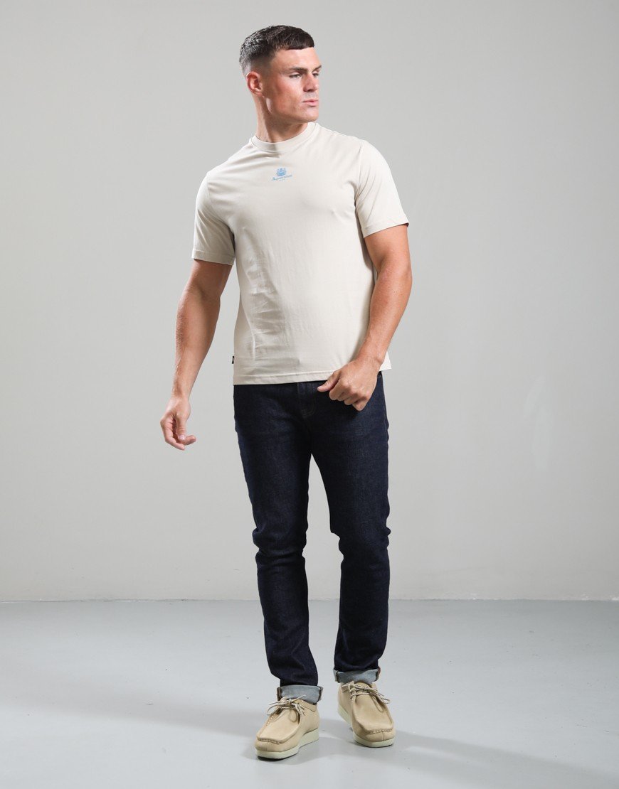 Aquascutum Centred Small Logo T-Shirt Beige