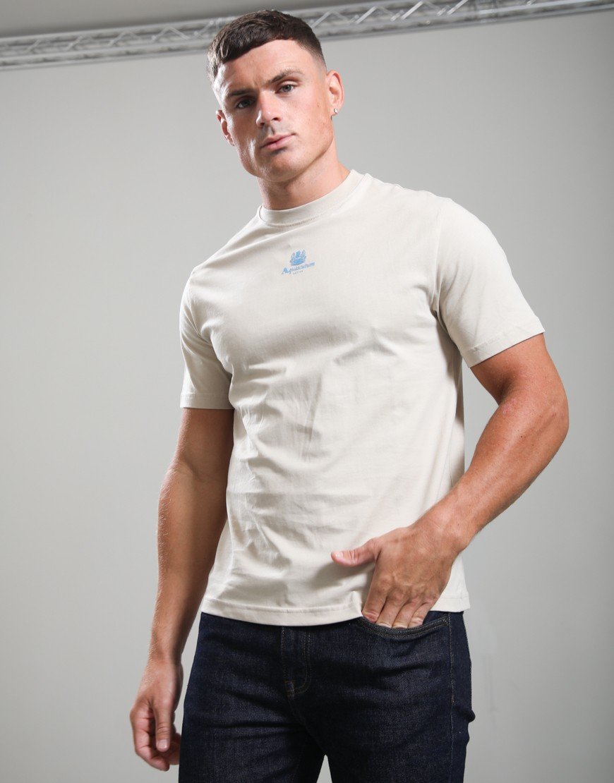 Aquascutum Centred Small Logo T-Shirt Beige