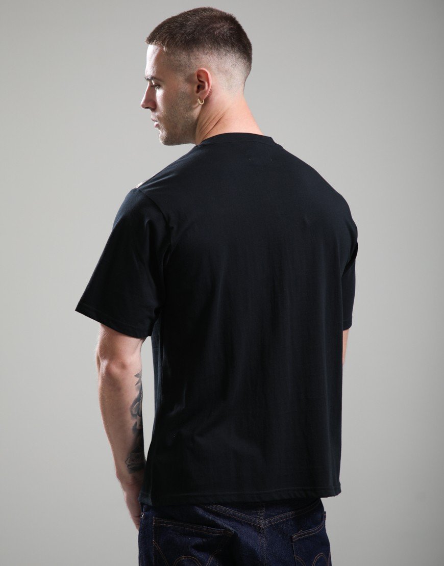 Aquascutum Check Shoulder T-Shirt Black