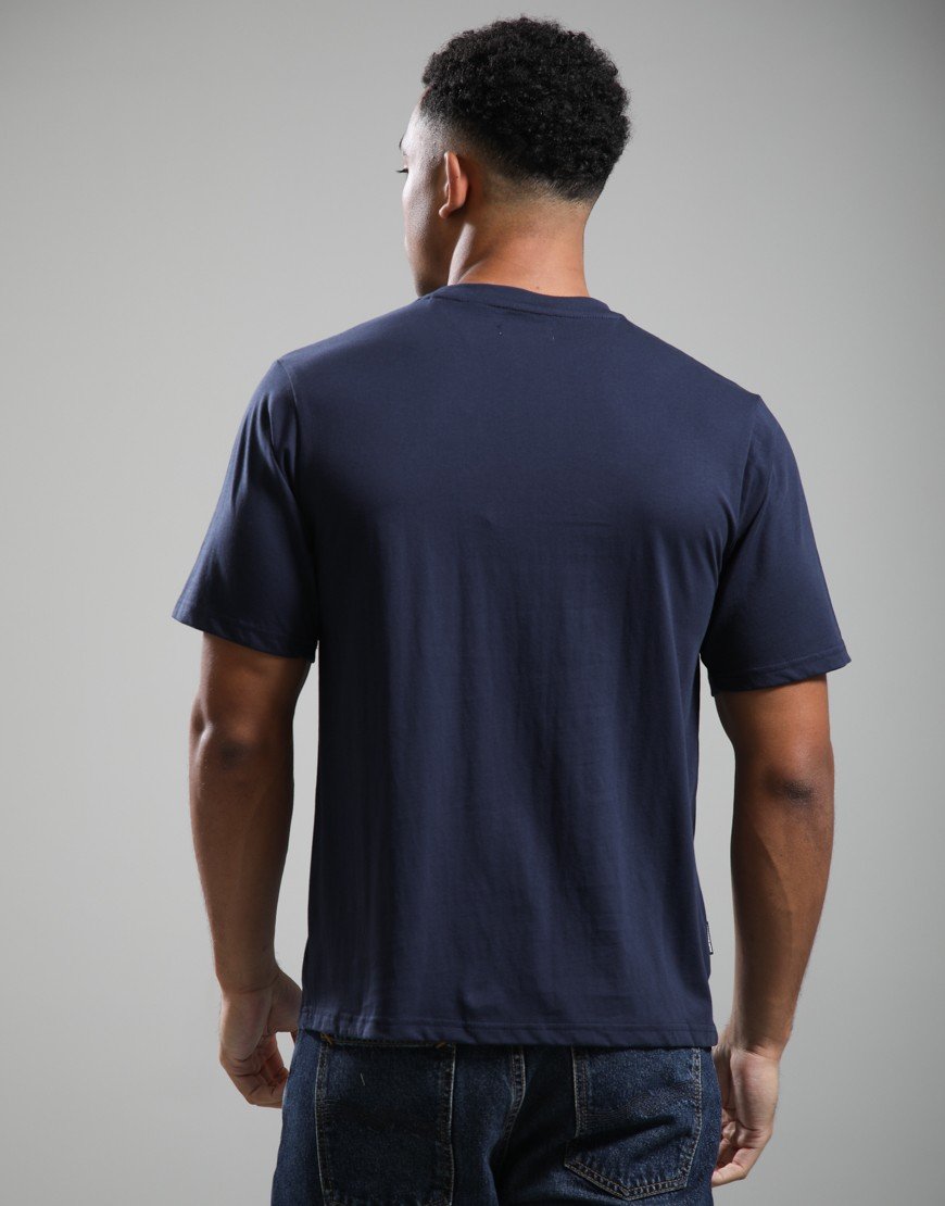 Aquascutum Check Shoulder T-Shirt Navy
