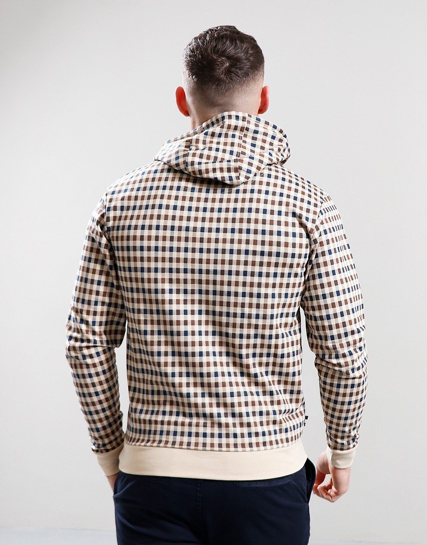 Aquascutum Club Check Hoodie Beige