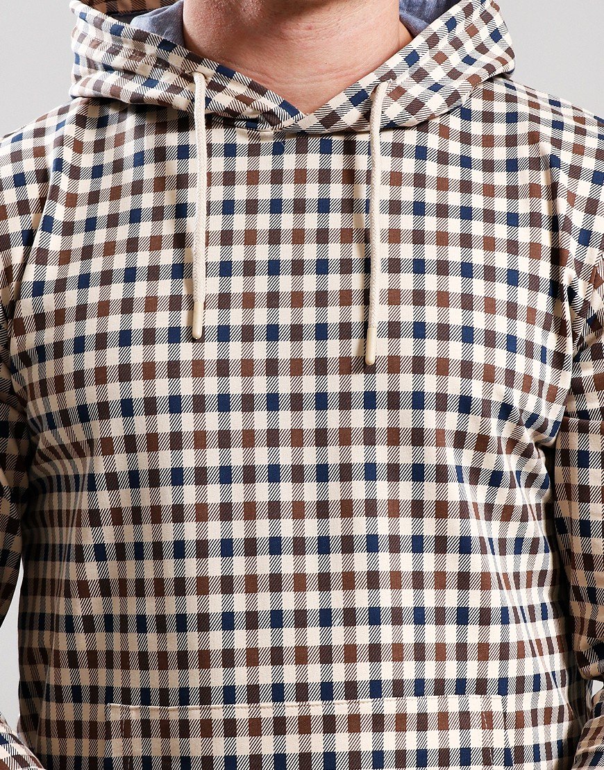 Aquascutum Club Check Hoodie Beige