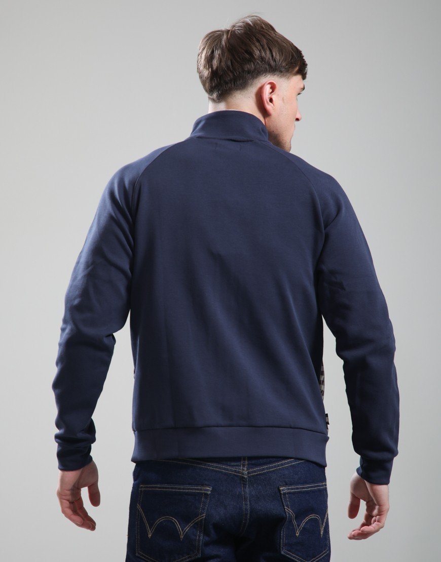 Aquascutum Club Check Scuba Stripes Track Top Navy