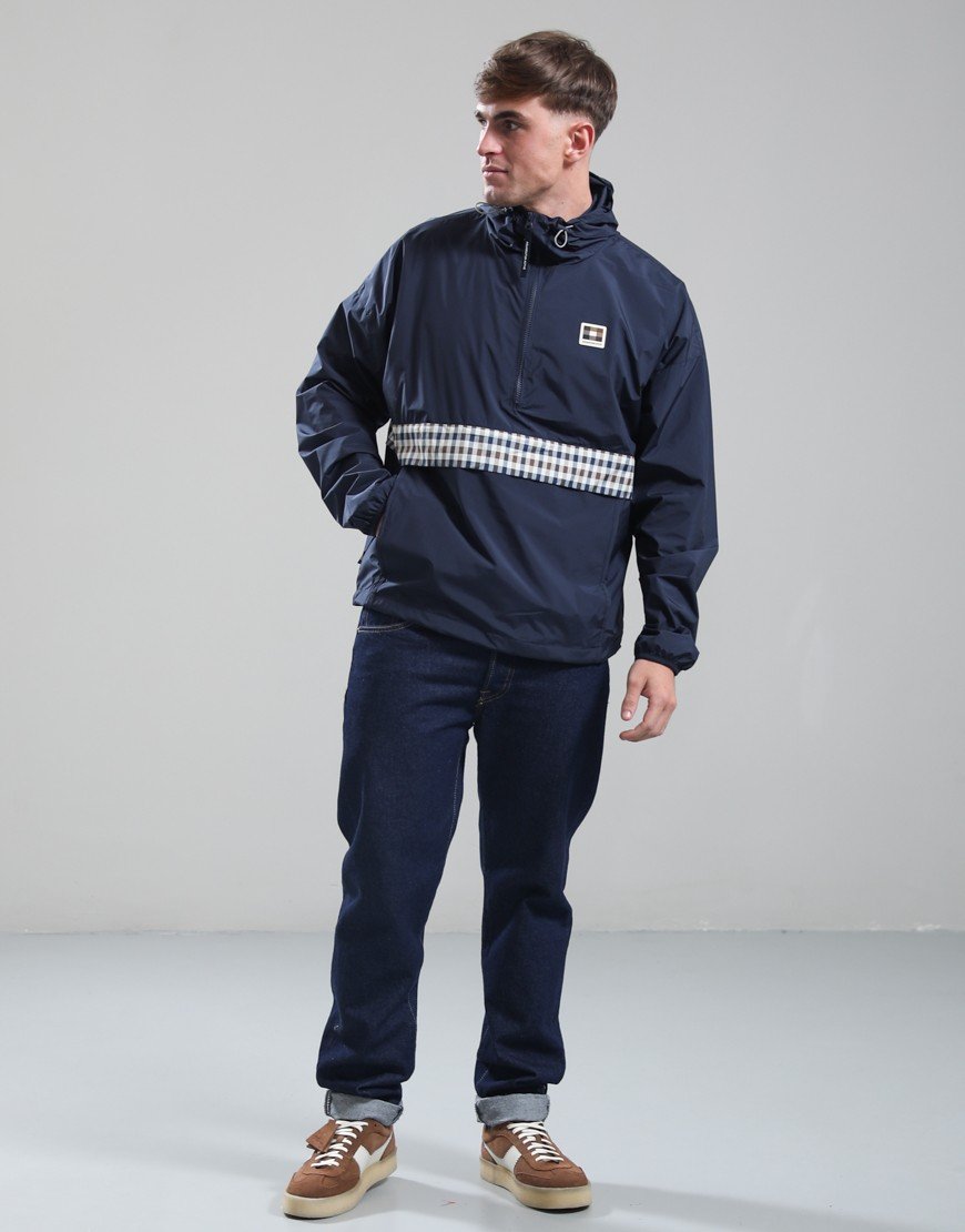 Aquascutum Colour Block Badge Jacket Navy