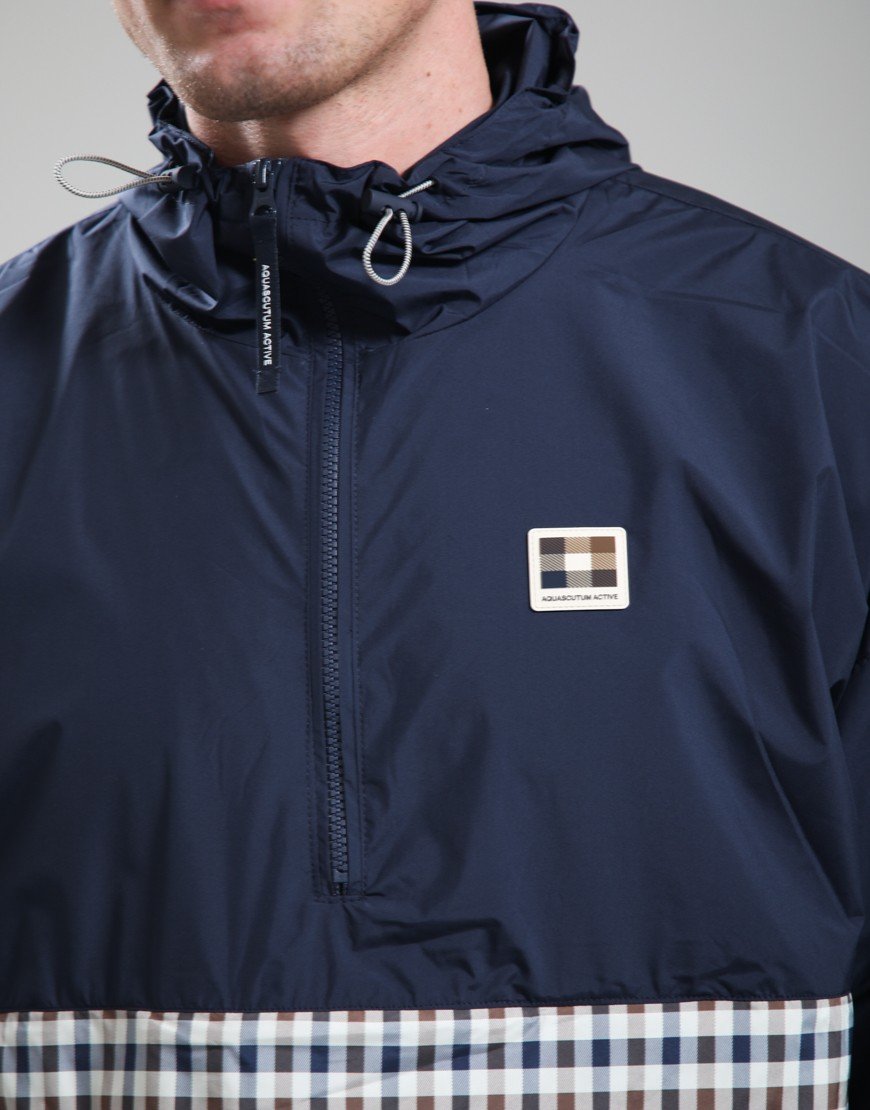 Aquascutum Colour Block Badge Jacket Navy