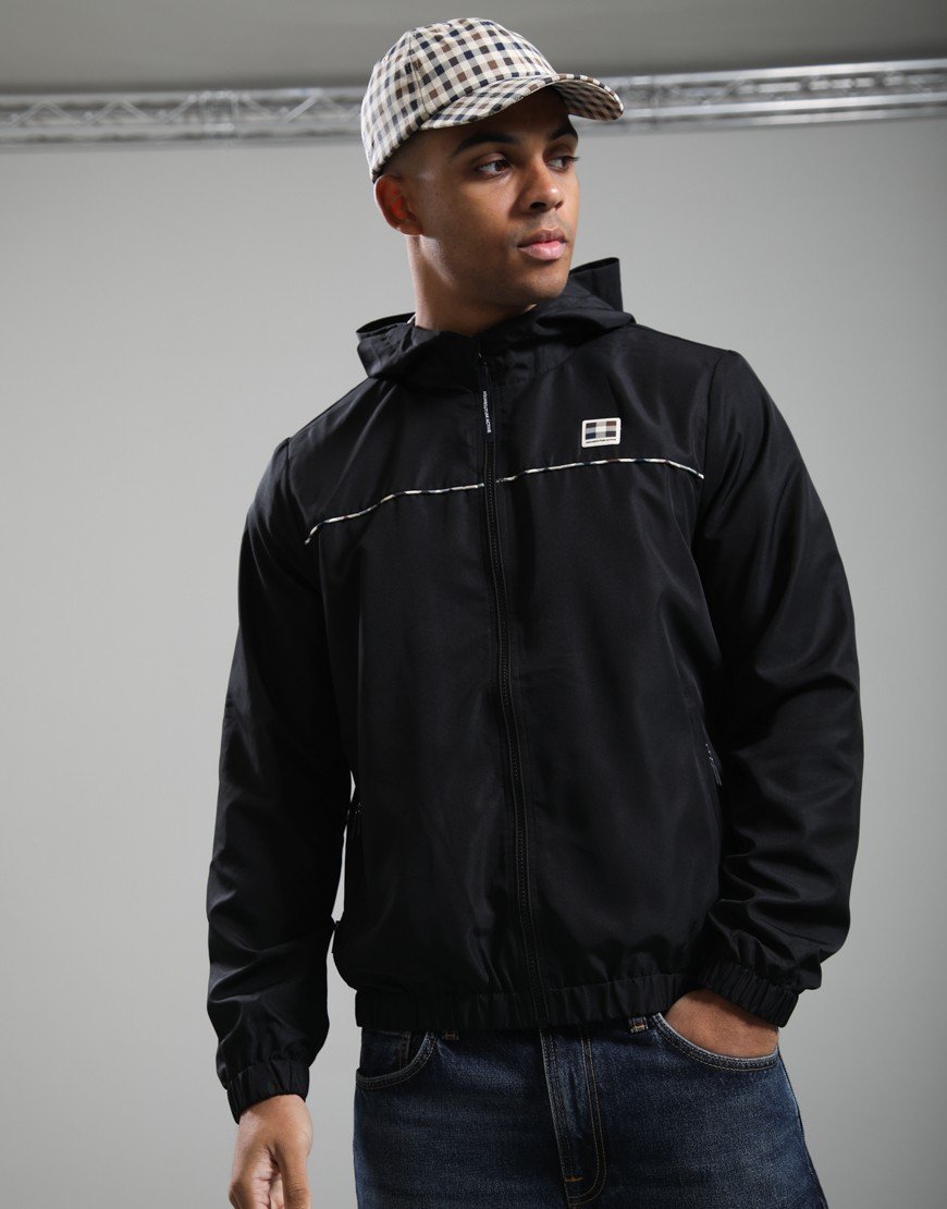 Aquascutum Diamond Wave Badge Tracktop Black