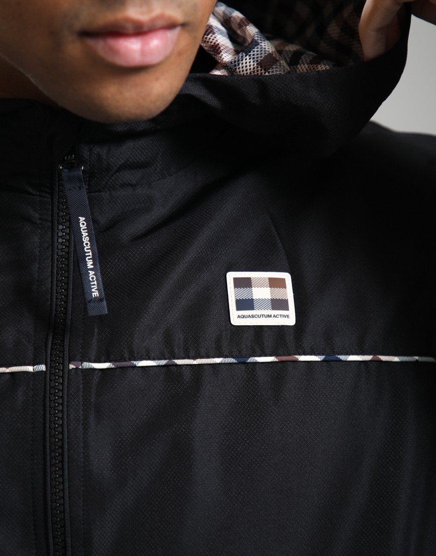 Aquascutum Diamond Wave Badge Tracktop Black