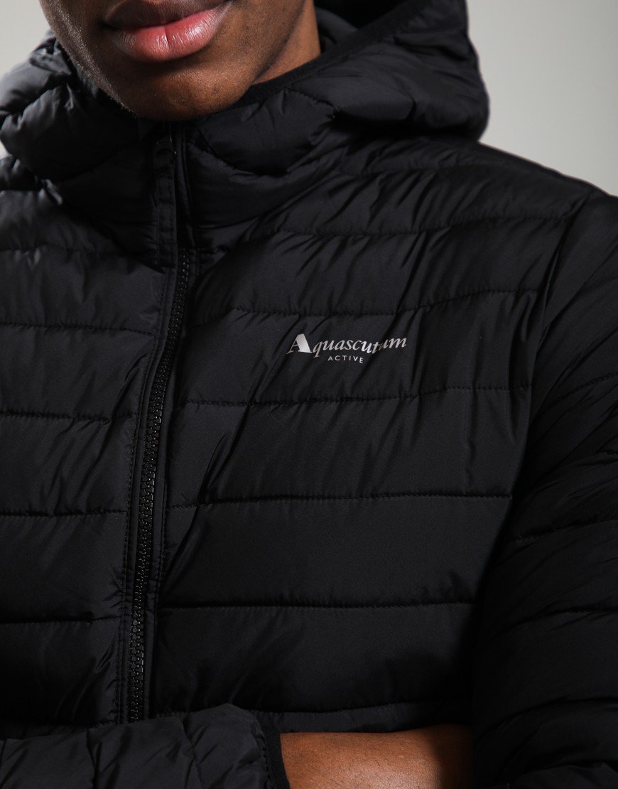 Aquascutum Hooded 100 GSM Jacket Black