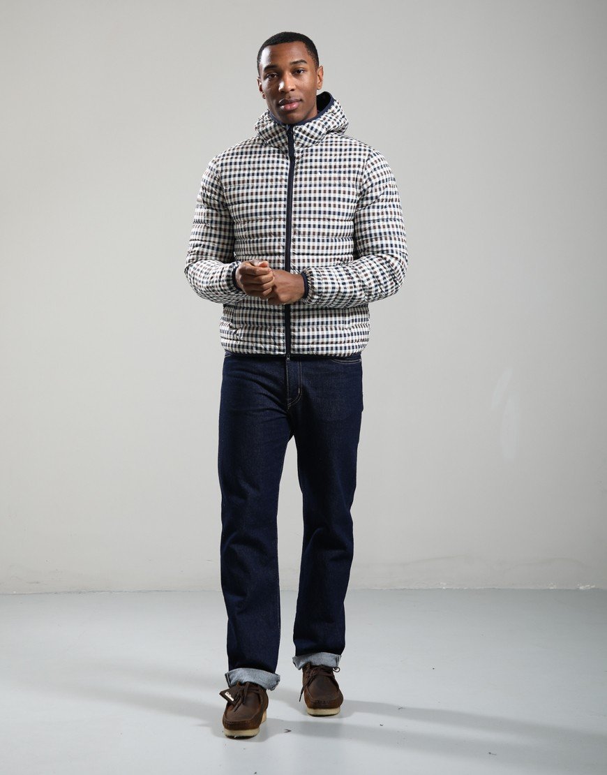 Aquascutum Hooded 100 GSM Jacket Club Check