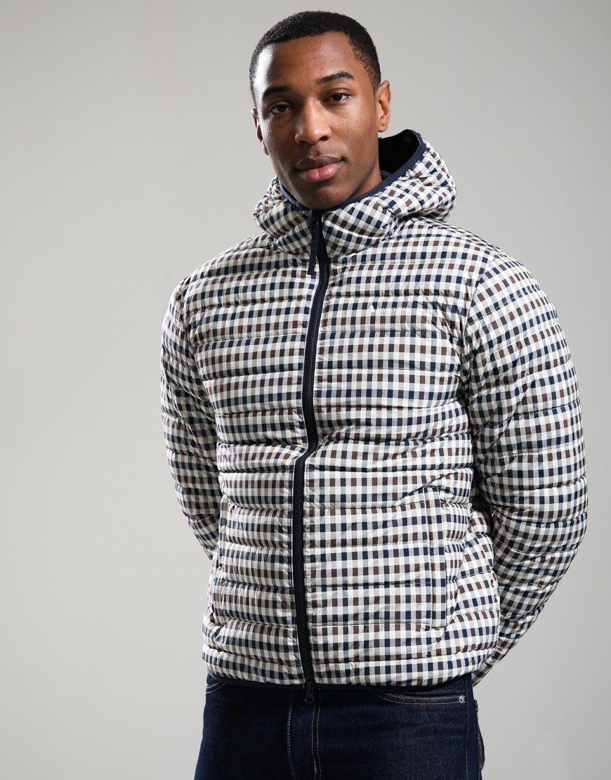 Aquascutum Hooded 100 GSM Jacket Club Check