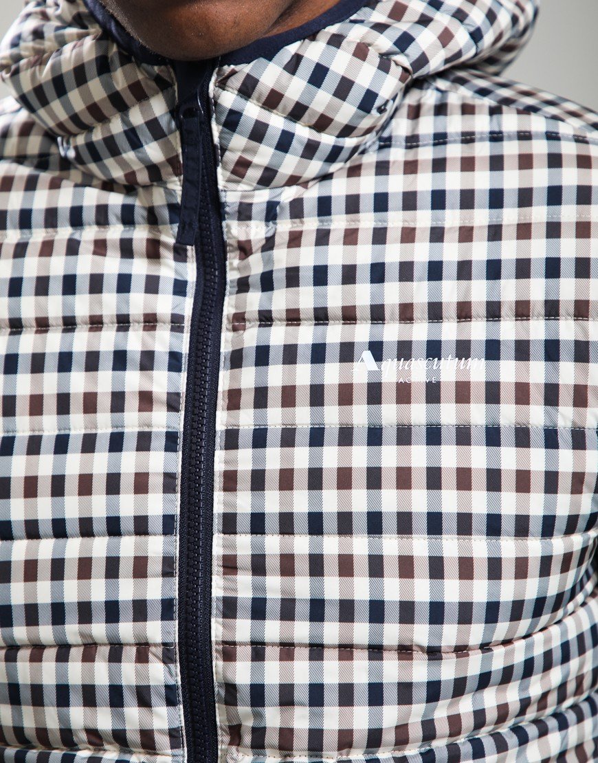 Aquascutum Hooded 100 GSM Jacket Club Check