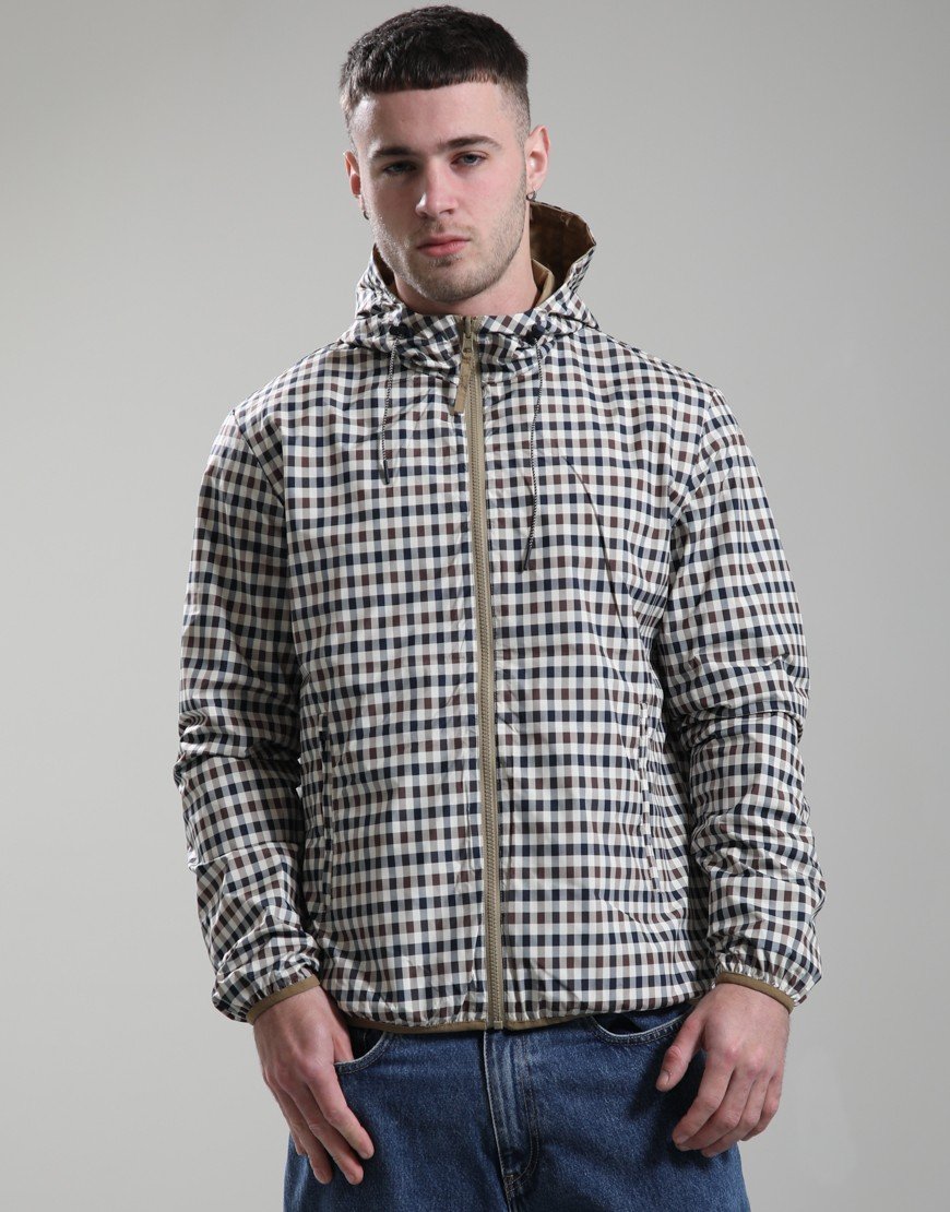 Aquascutum Hooded Sailor Reversible Jacket Khaki