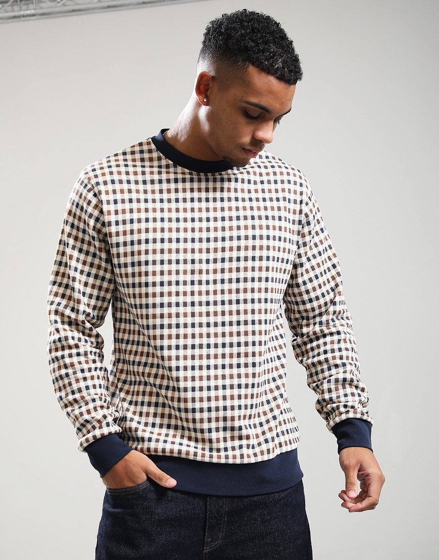 Aquascutum Iconic Crew Neck Fleece Navy