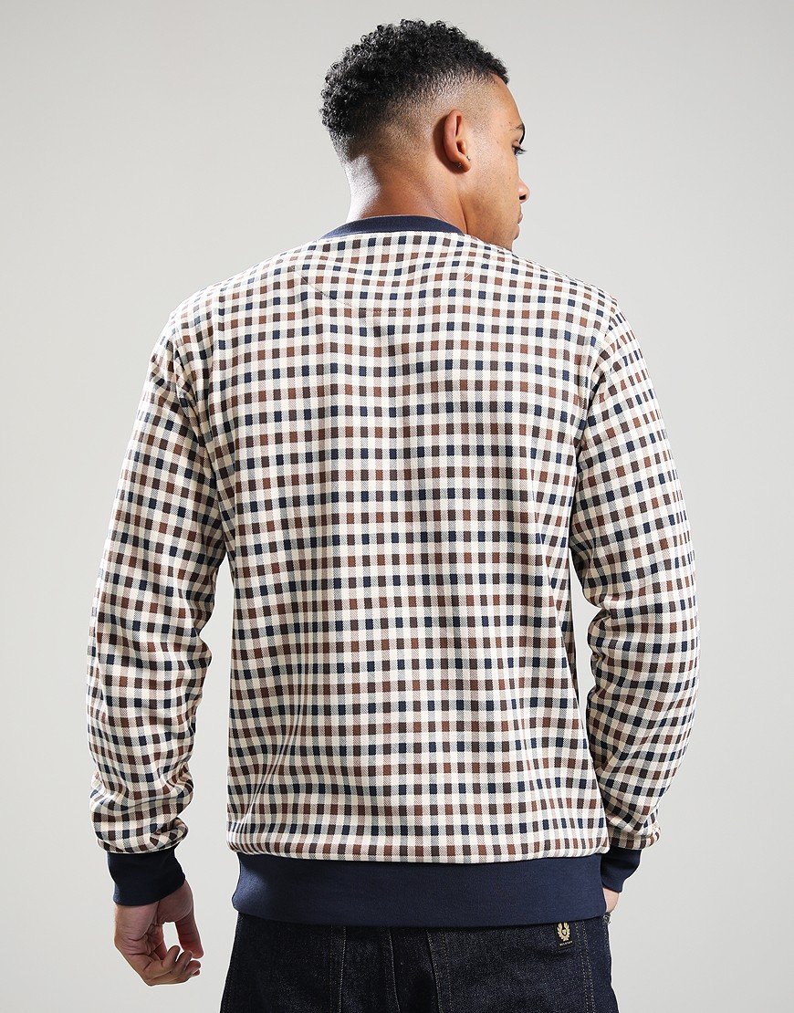 Aquascutum Iconic Crew Neck Fleece Navy Aquascutum Iconic Crew Neck Fleece Navy