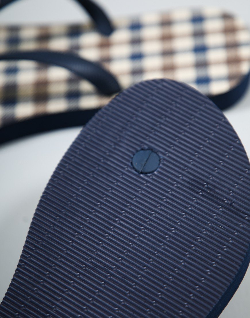 Aquascutum Iconic Flip Flops Navy