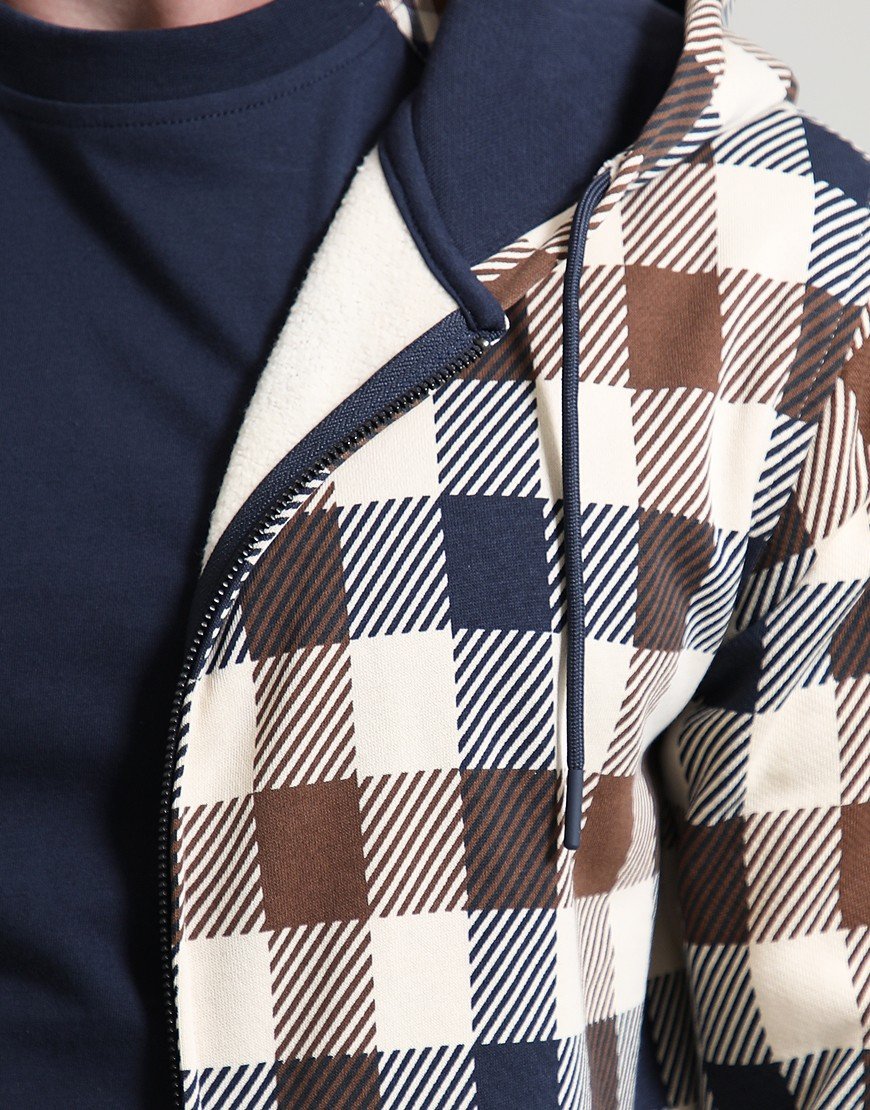 Aquascutum Iconic Full Zip Hoodie Marco Check Aquascutum Iconic Full Zip Hoodie Marco Check