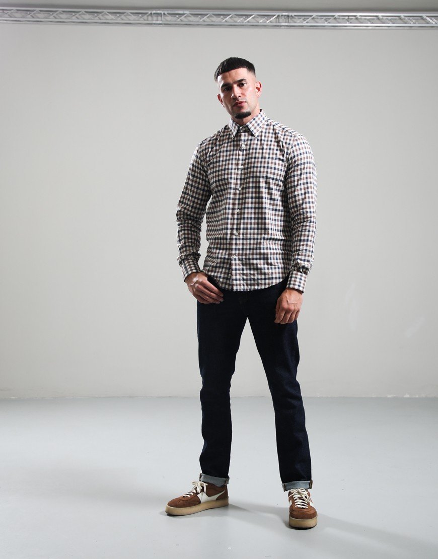 Aquascutum Iconic Long Sleeve Shirt Club Check