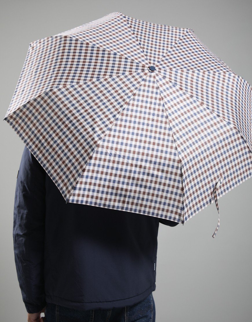 Aquascutum Iconic Pocket Umbrella Club Check