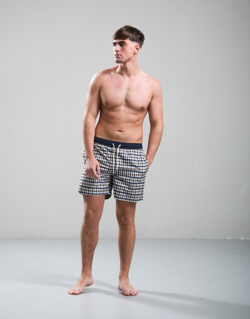 Aquascutum Iconic Volley Swim Shorts Club Check