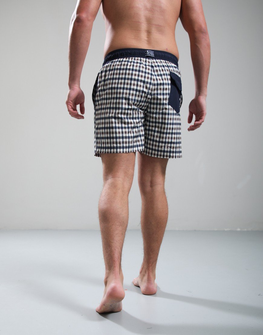 Aquascutum Iconic Volley Swim Shorts Club Check