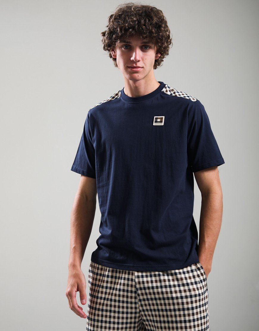 Aquascutum Jersey Lamina T-Shirt Navy