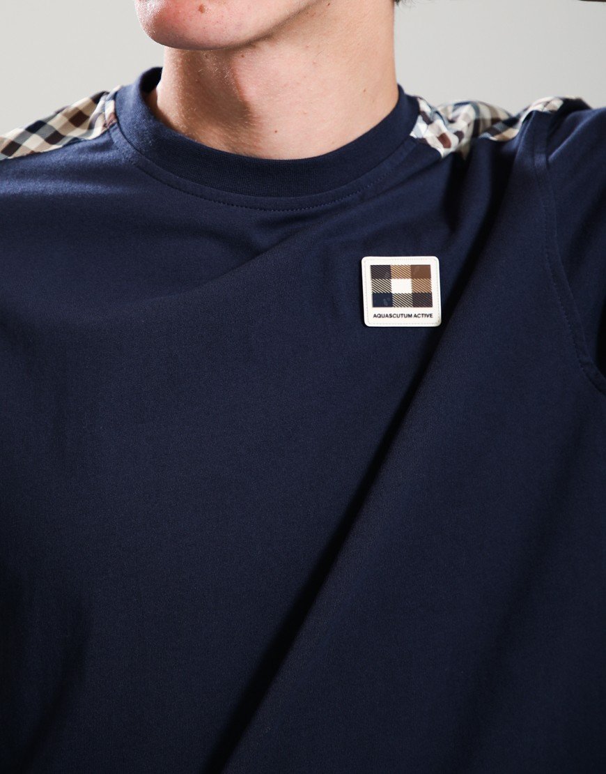 Aquascutum Jersey Lamina T-Shirt Navy
