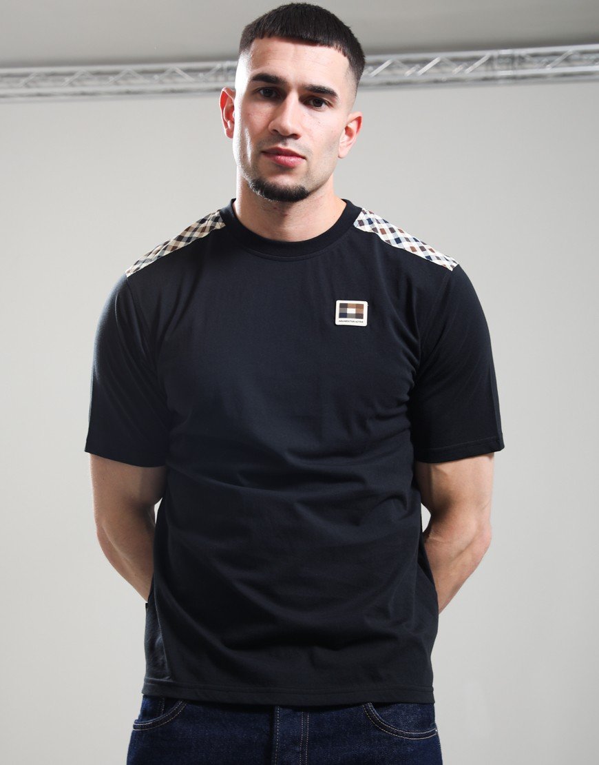 Aquascutum Jersey Lamina T-Shirt Black