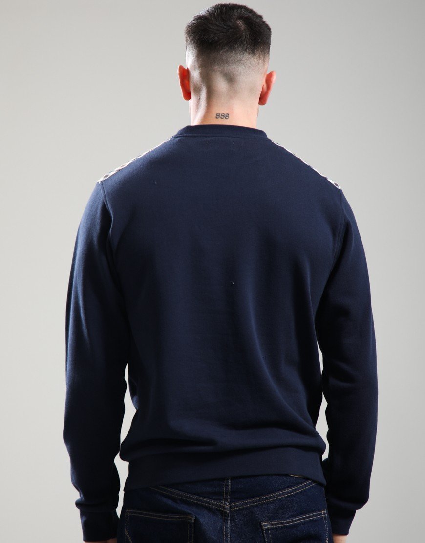 Aquascutum Lamina Insert Crew Neck Sweat Navy