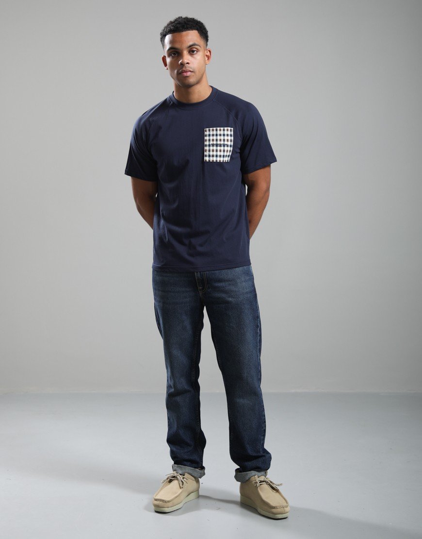 Aquascutum Lamina Pocket Raglan T-Shirt Navy