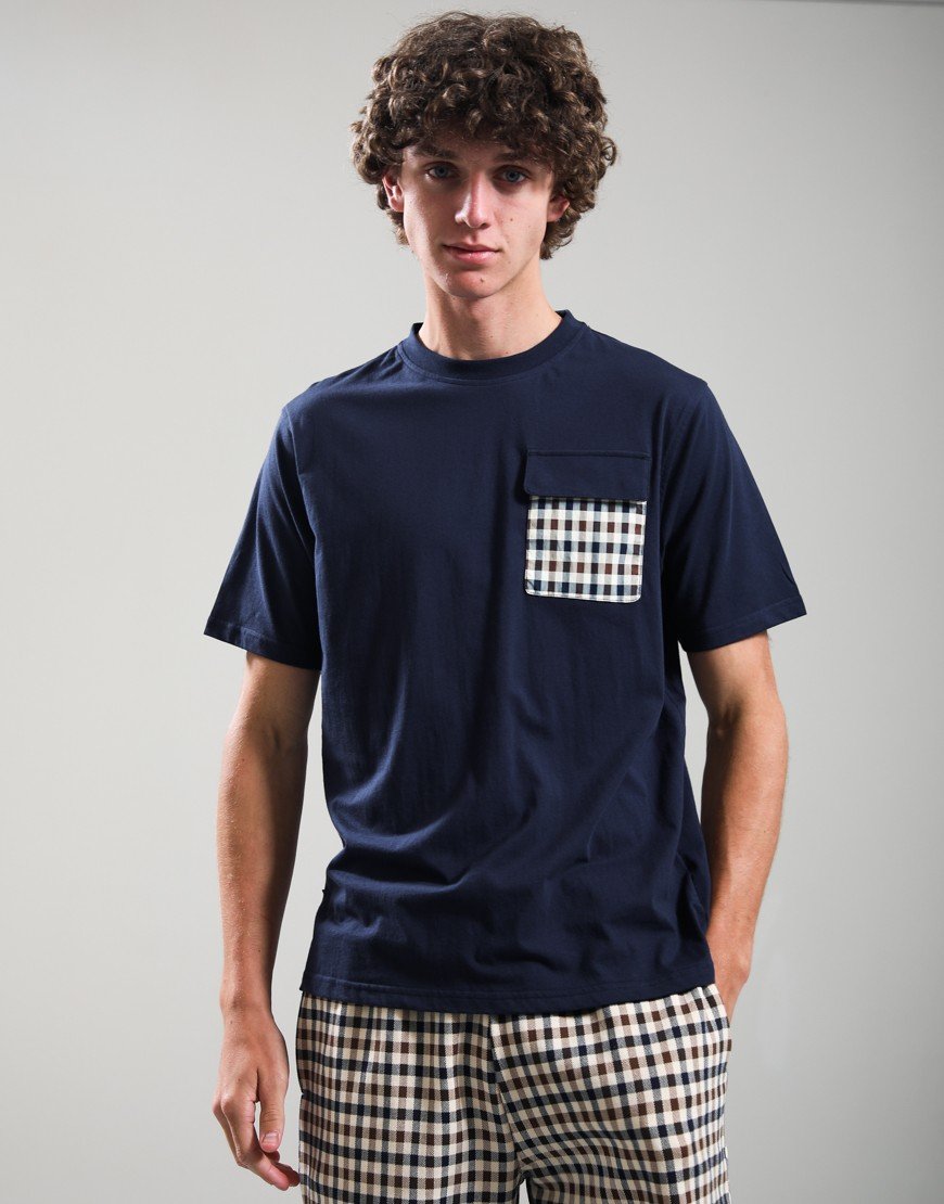 Aquascutum Lamina Pocket T-Shirt Navy