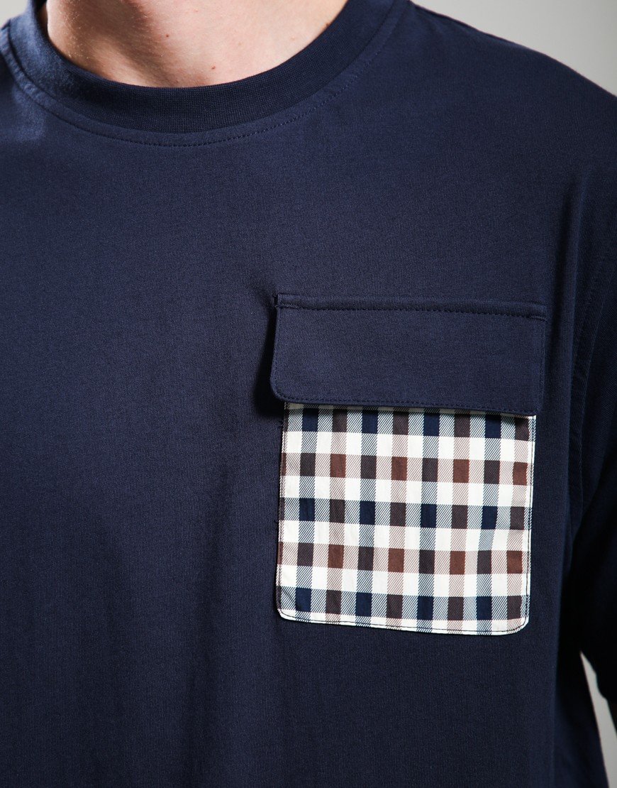 Aquascutum Lamina Pocket T-Shirt Navy