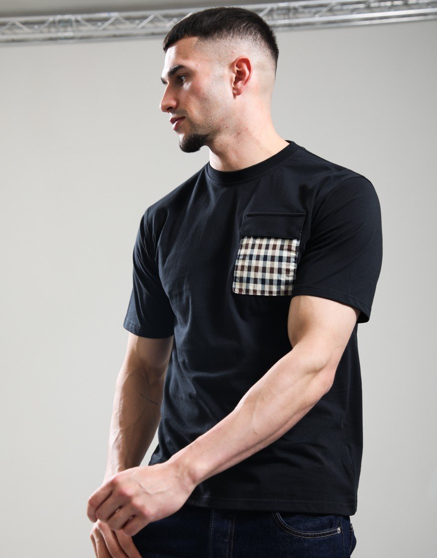 Aquascutum Lamina Pocket T-Shirt Black