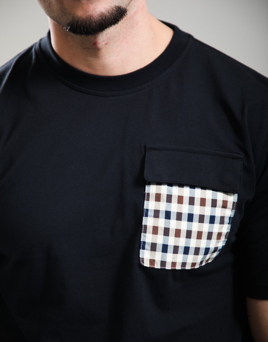 Aquascutum Lamina Pocket T-Shirt Black