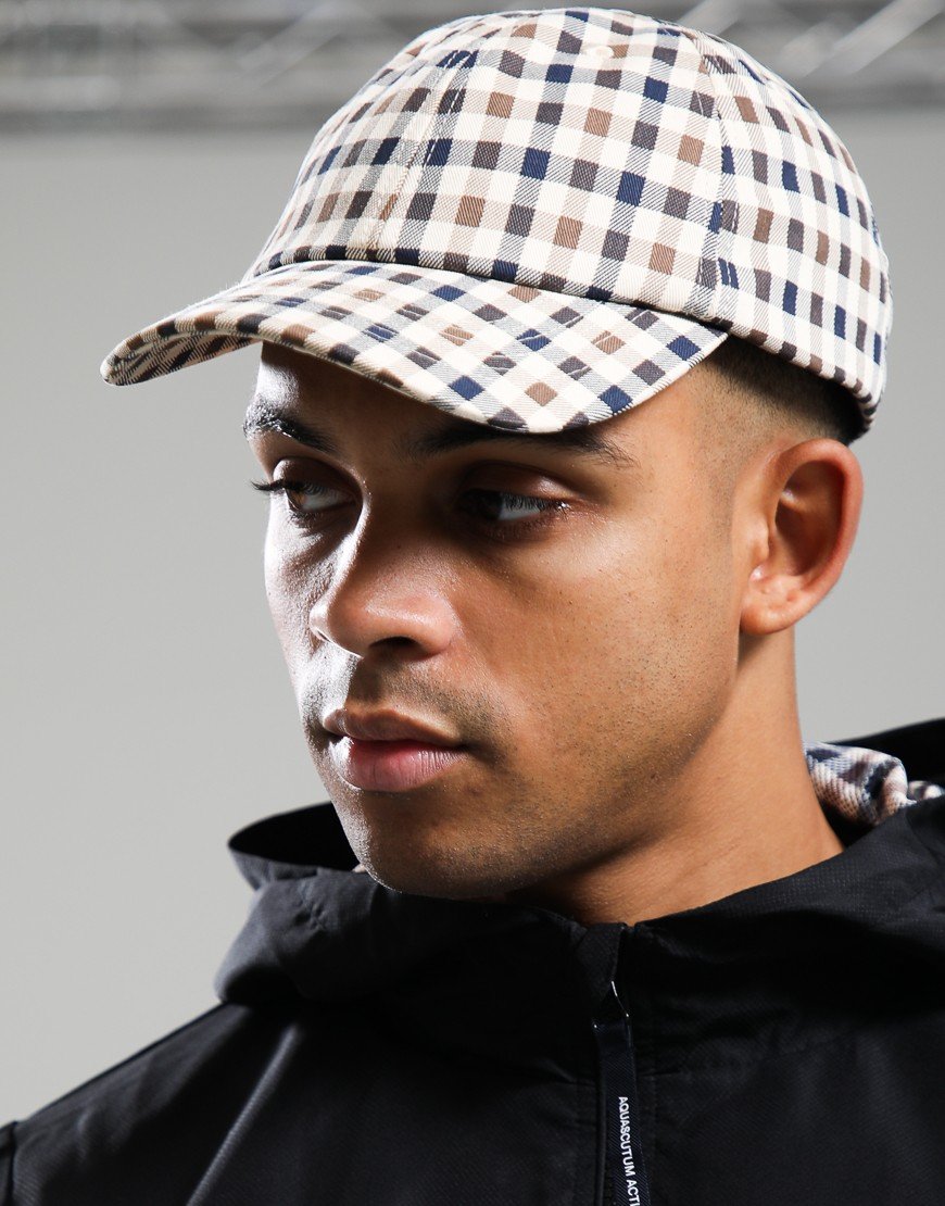 Aquascutum Logo Cap Club Check