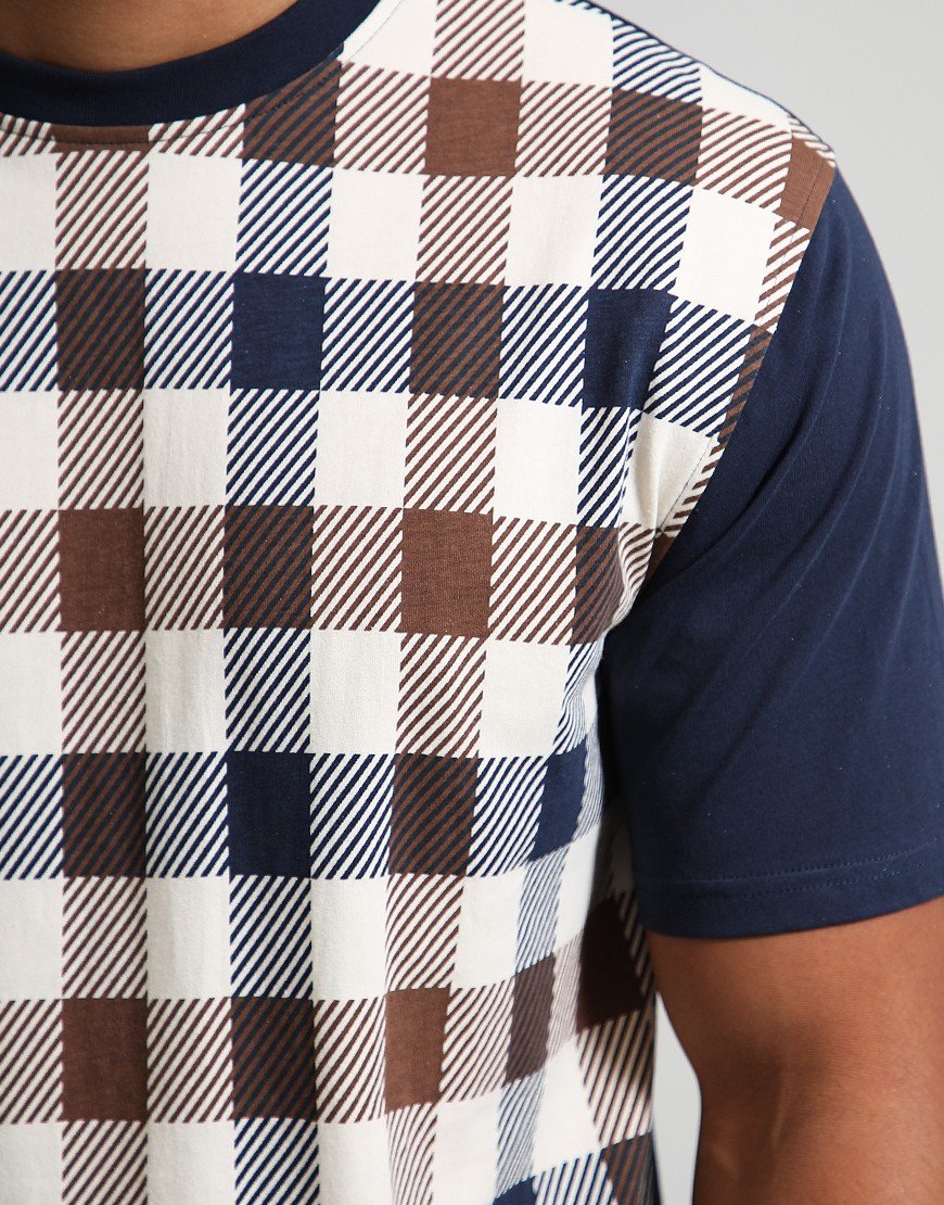 Aquascutum Macro Iconic Front T-Shirt Navy