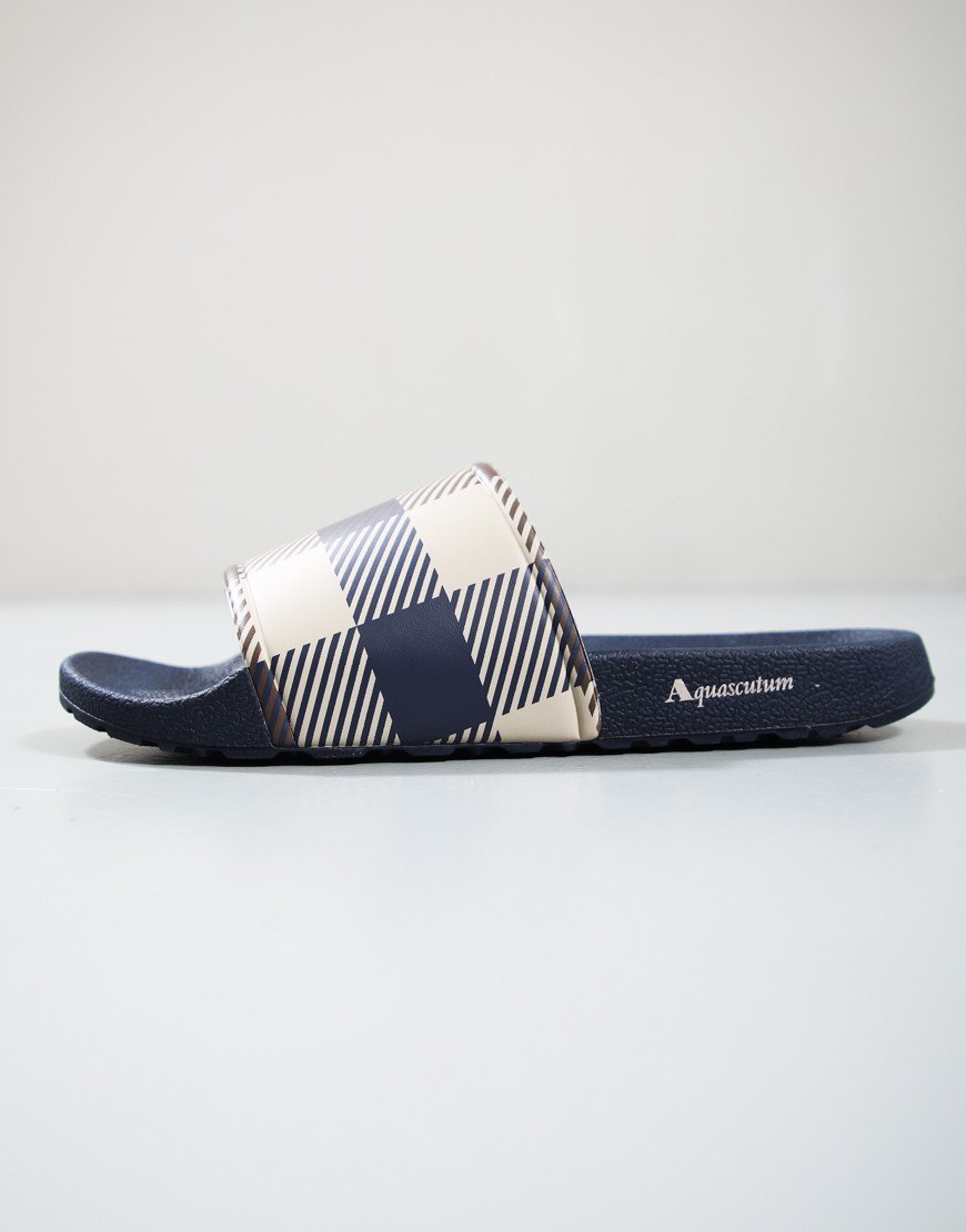 Aquascutum Macro Slides Navy