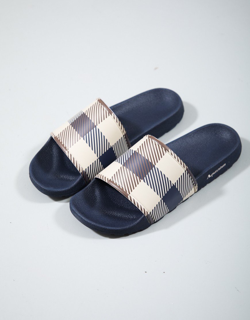 Aquascutum Macro Slides Navy